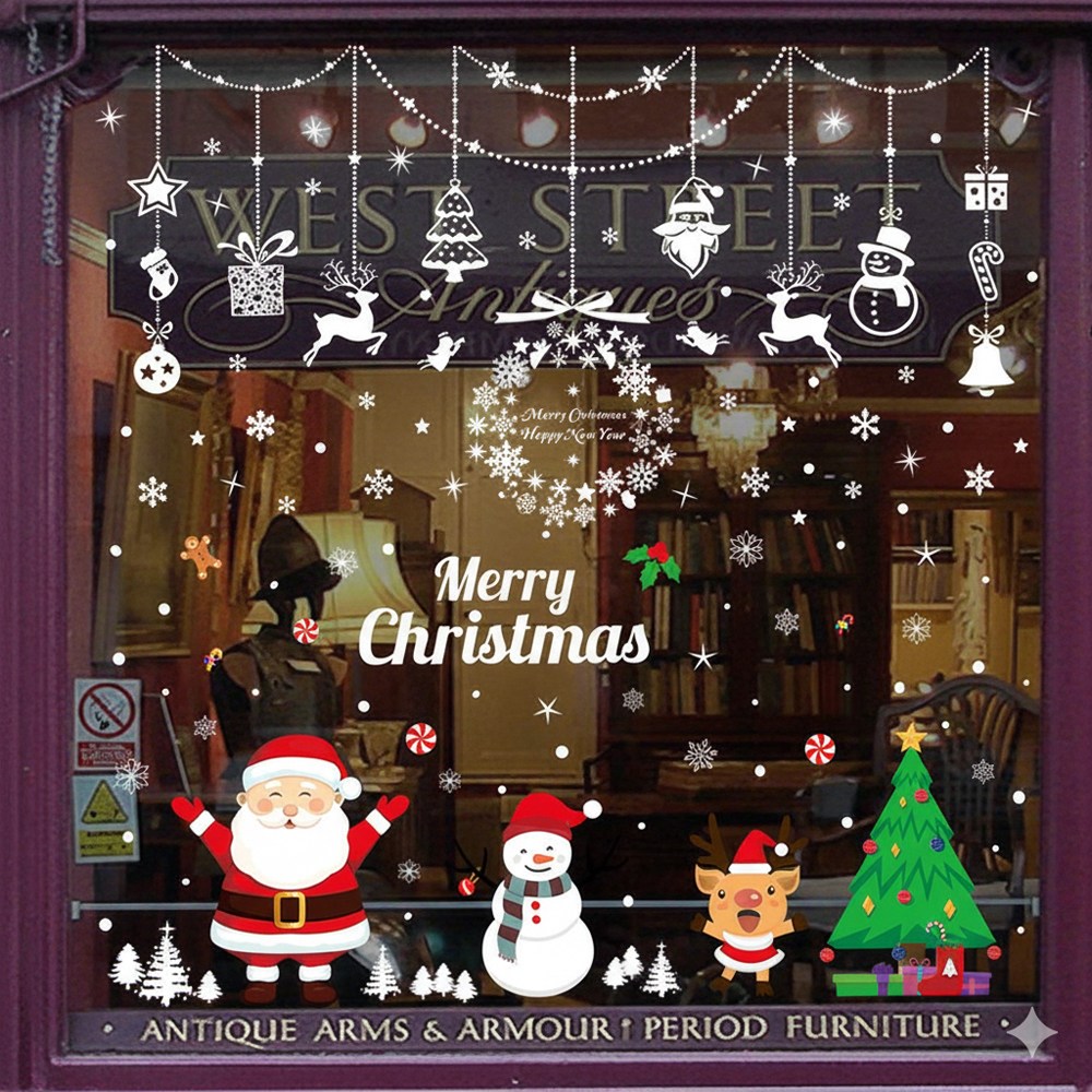 탐리프 크리스마스 시트지 창문 비접착 스티커 데코 윈도우 장식 컬러 시리즈, 옵션07 9,800원