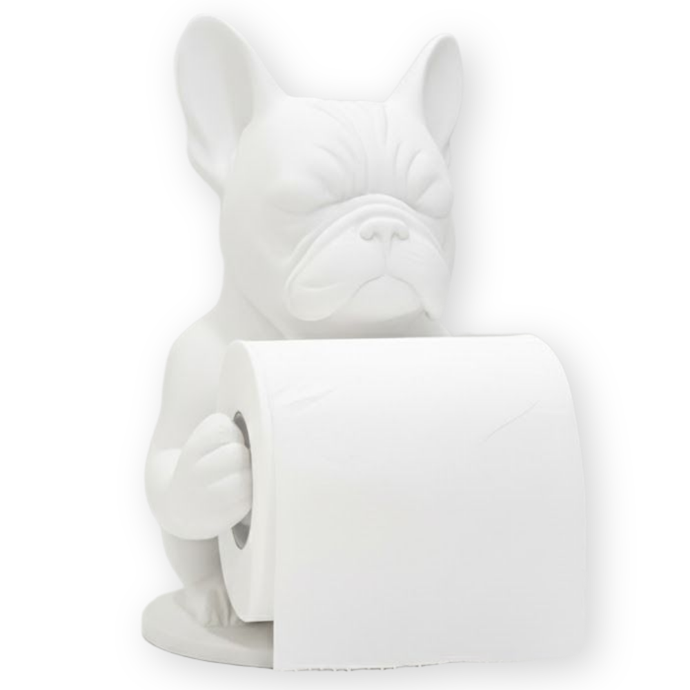 팹큐브 명상하는 불독 휴지걸이 욕실 인테리어 데코 소품, 1개, 퓨어 화이트 49,900원