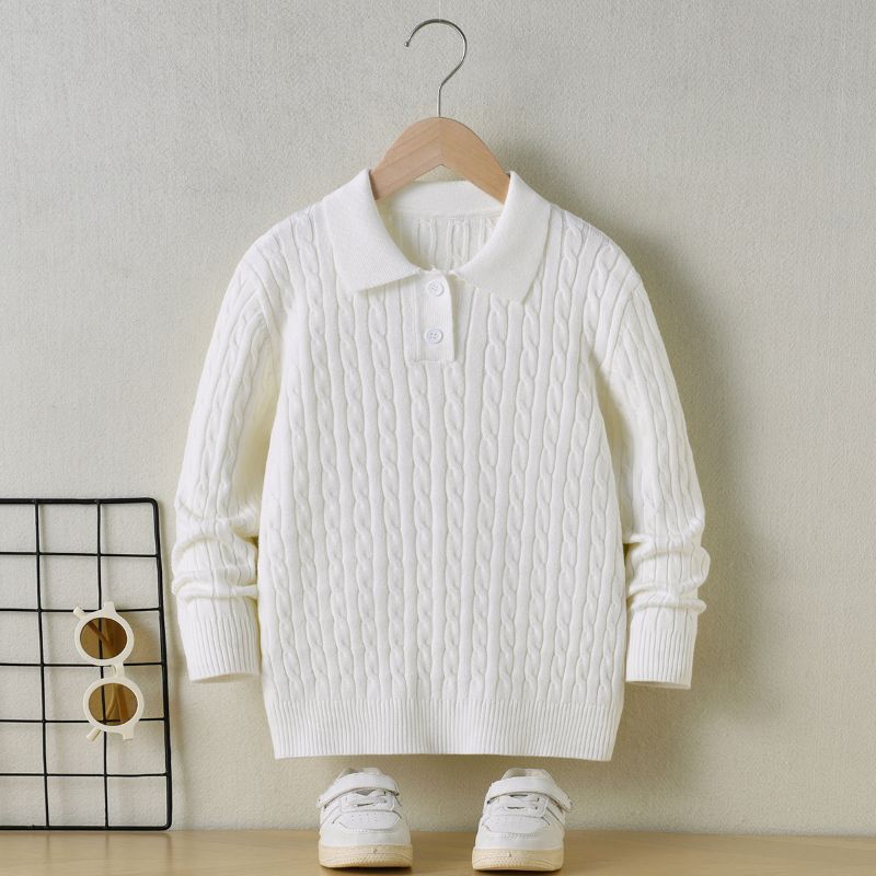 루비키즈 여아 남아 주니어 봄 가을 겨울 케이블 카라 니트 S117 29,800원