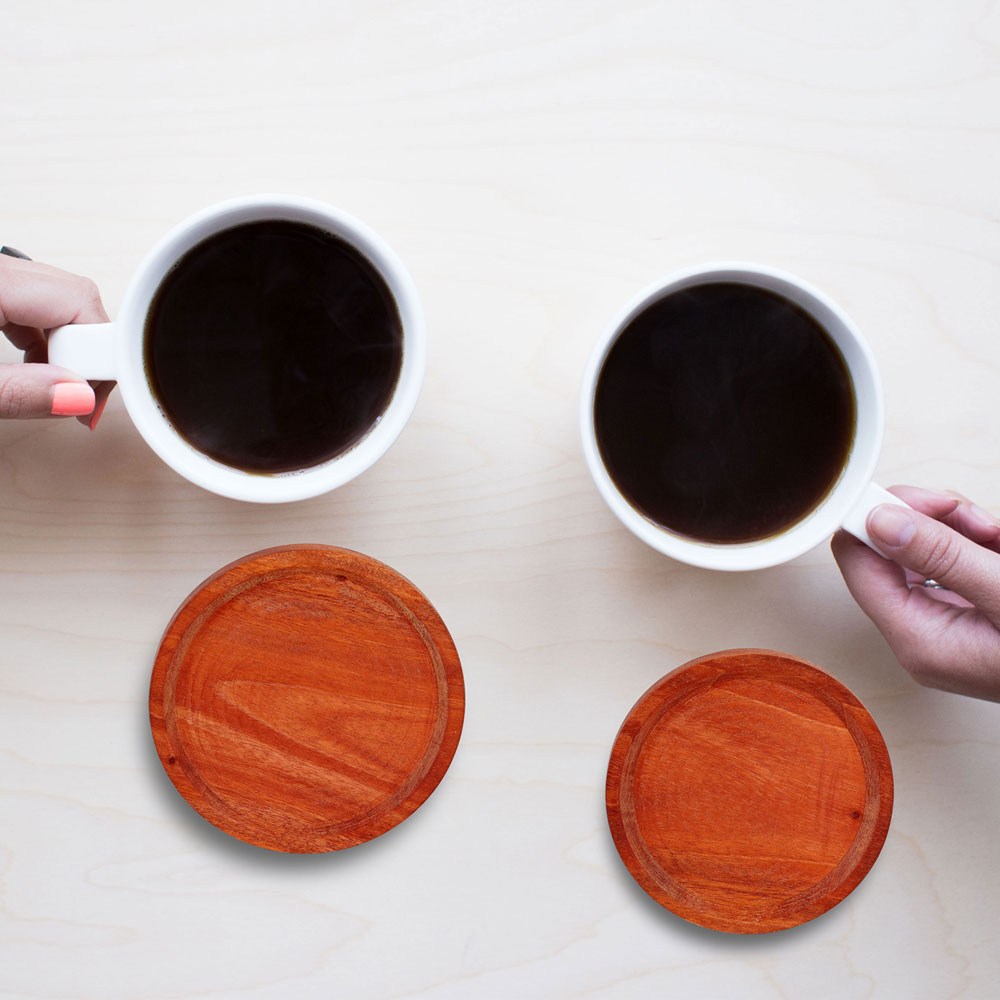 센에코 마호가니 원목 컵받침대 나무컵받침 친환경컵받침 우드컵받침, 내츄럴 3,400원
