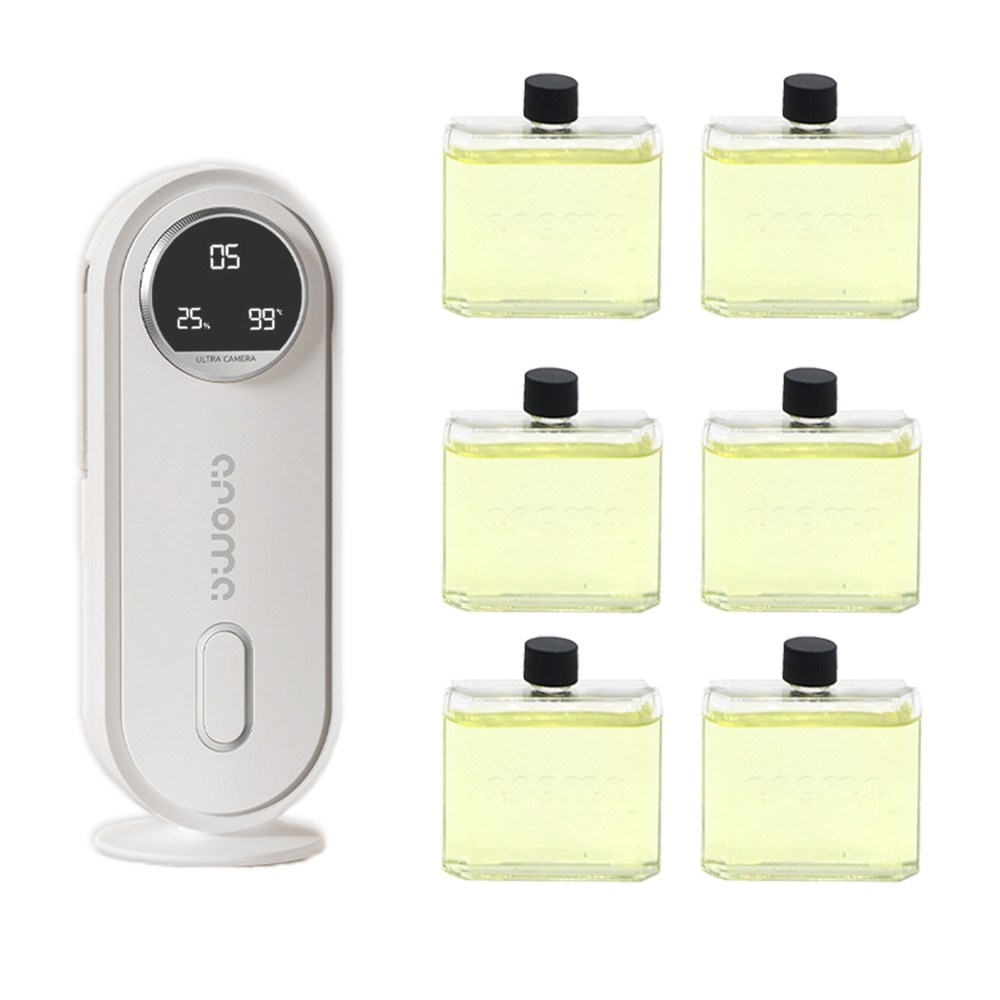 HK sell 시에트 스마트 전자 디퓨저 USB 충전식 7단계 자동분사 미스트, 디스펜서+샹그릴라 6개, 45ml, 1개 32,800원