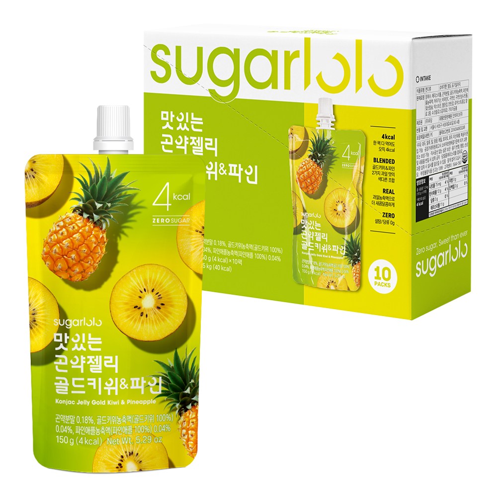 슈가로로 맛있는 곤약젤리 골드키위 & 파인 10개입 14,500원