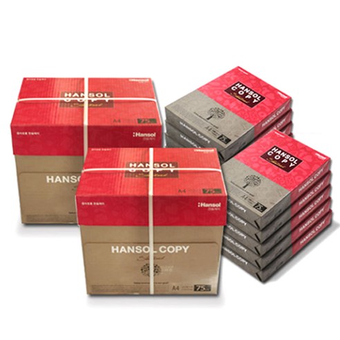 한솔 A4 복사용지 75g 250매X10권(총 2500매)더블에이 26,800원