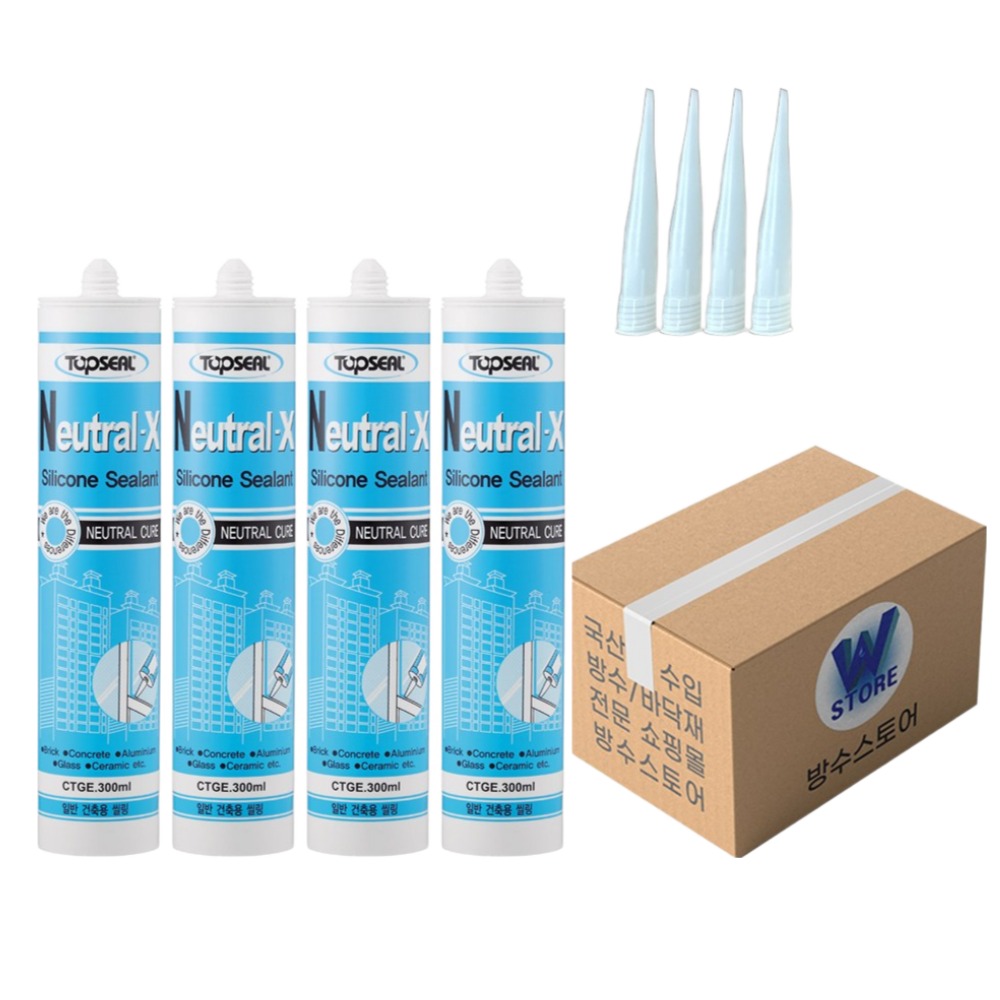 탑씰 무초산 실리콘 창틀 샷시 창호 유리 방수 비초산 뉴트럴 X 투명 12,250원