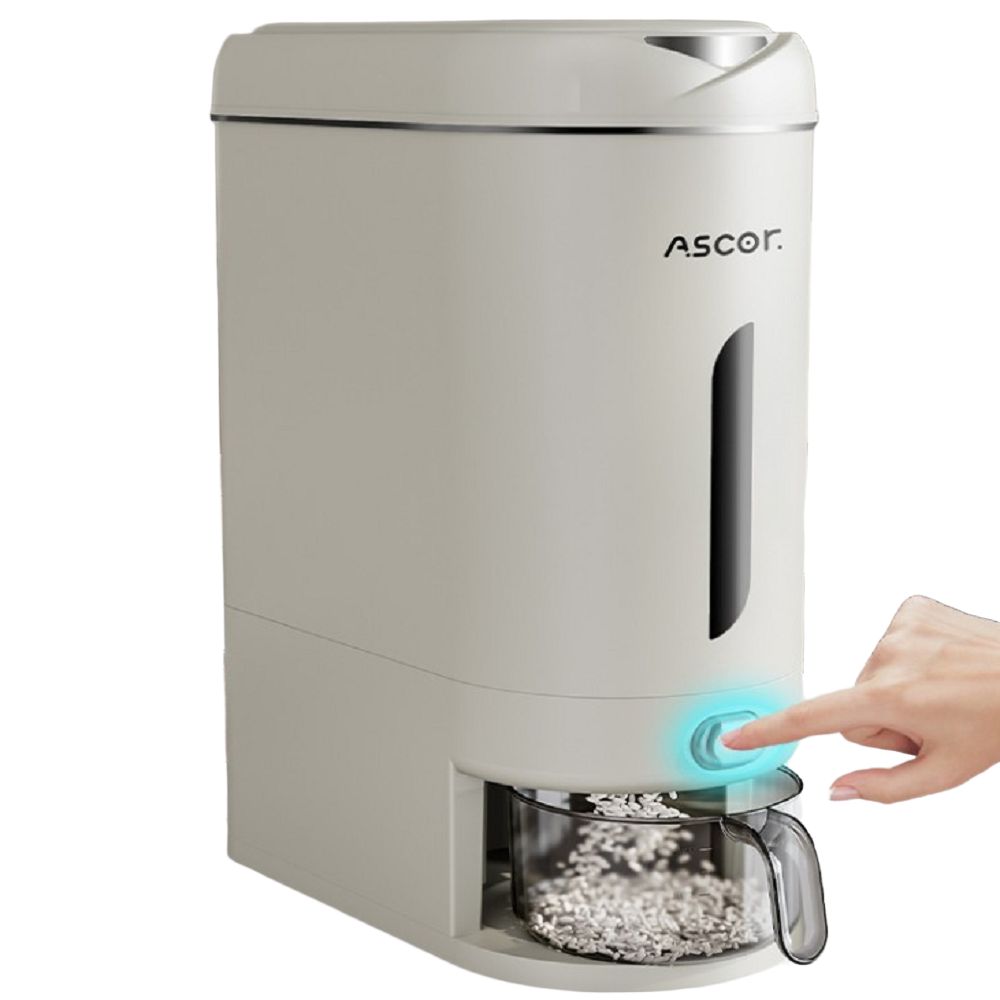 지디컴 대용량 뉴타입 밀폐 쌀통 보관용기 방충 방습 주방 원터치 쌀 보관통, 1개, 쌀통 그레이, 현재가 33,600원