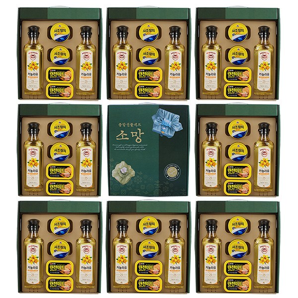 [박스판매-8세트]해표 소망선물세트6P(참치2개+오일2개+햄2개) 명절선물케이스포장 캔오일세트 설추석선물 115,000원