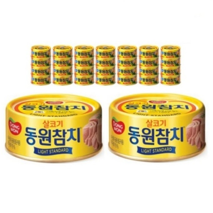 동원 라이트 스탠다드 참치, 100g, 30개 56,200원