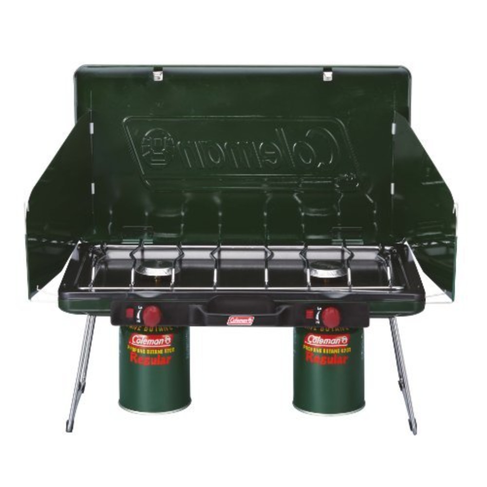 콜맨 투 버너 파워하우스 LP 캠핑 부르스타 2구 고화력 휴대용 바람막이 일체형 138,000원