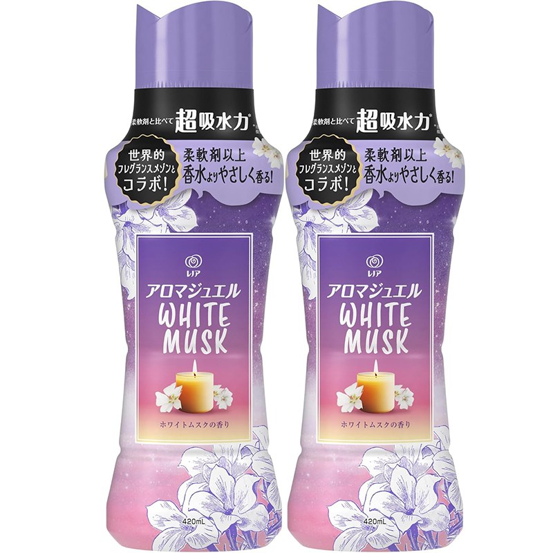 일본 lenor 레노아 아로마 쥬얼 화이트 머스크 비즈타입 섬유유연제 향기캡슐 420mL 20,500원