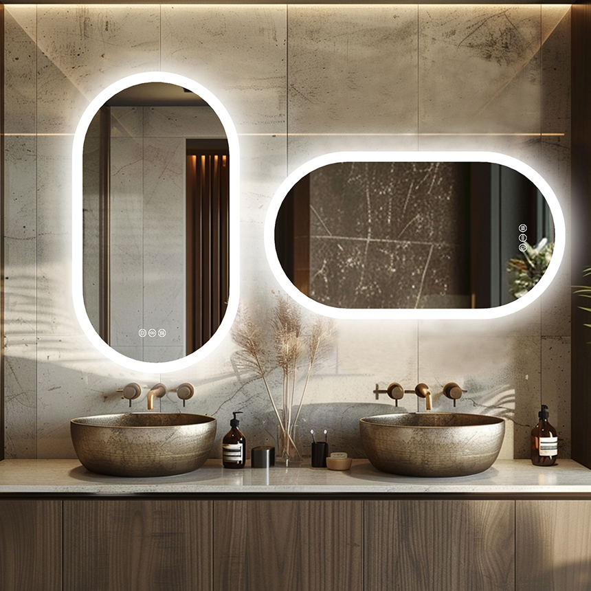 LUVODI 터치형 led 욕실거울 500x800 조명 벽거울 3색조정 김서림 제거 밝기 조정 스마트 메모리성능 118,000원