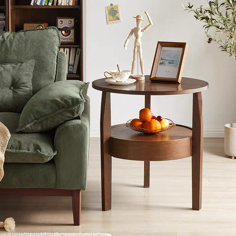 다기능 사이드테이블 모던 심플 거실테이블 쇼파테이블 왕훙 티테이블 침대사이드테이블 대용량 베드테이블 원목거실테이블 거실협탁, 브라운/태국 수입 원목 소재 168,500원
