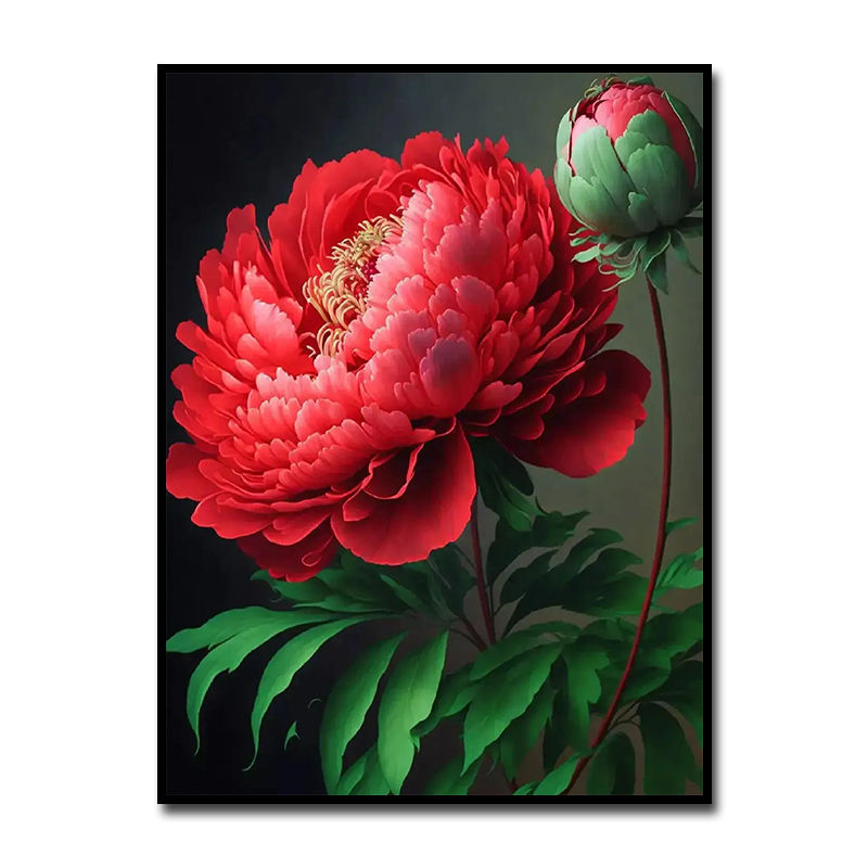 재물을 부르는 부귀 모란꽃 국색천향 꽃이 피어 부귀하다 대형 3D 보석십자수 액자 캔버스 일체형 DIY 세트 풍수 재물 돈들어오는 목단 다이어몬드그림 17,420원