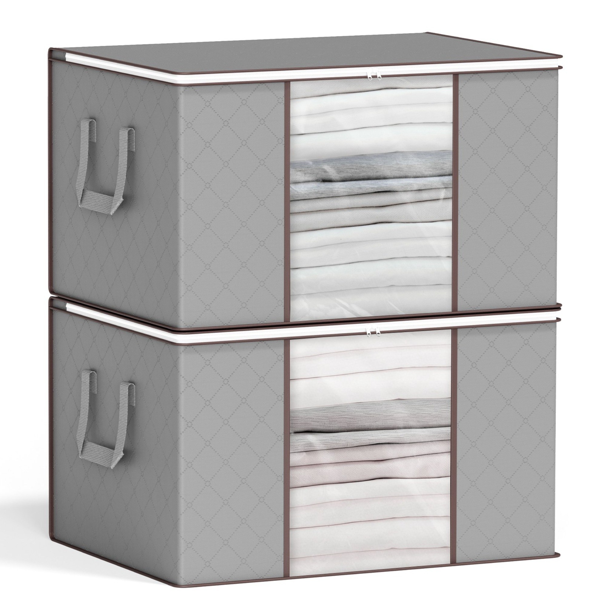 프리미엄 대용량 의류 수납가방 이불 옷 정리 리빙박스, 그레이, 2개 15,800원