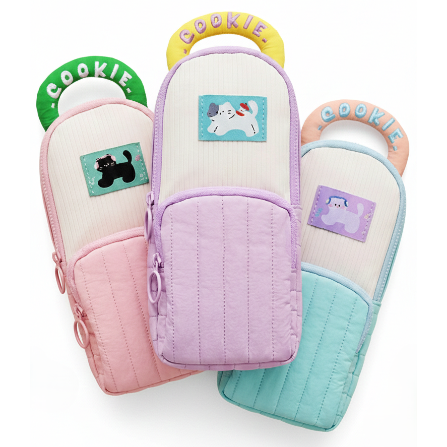 트러스트웨어 폭신한 손잡이 필통, 1개, 미스티 퍼플 13,400원