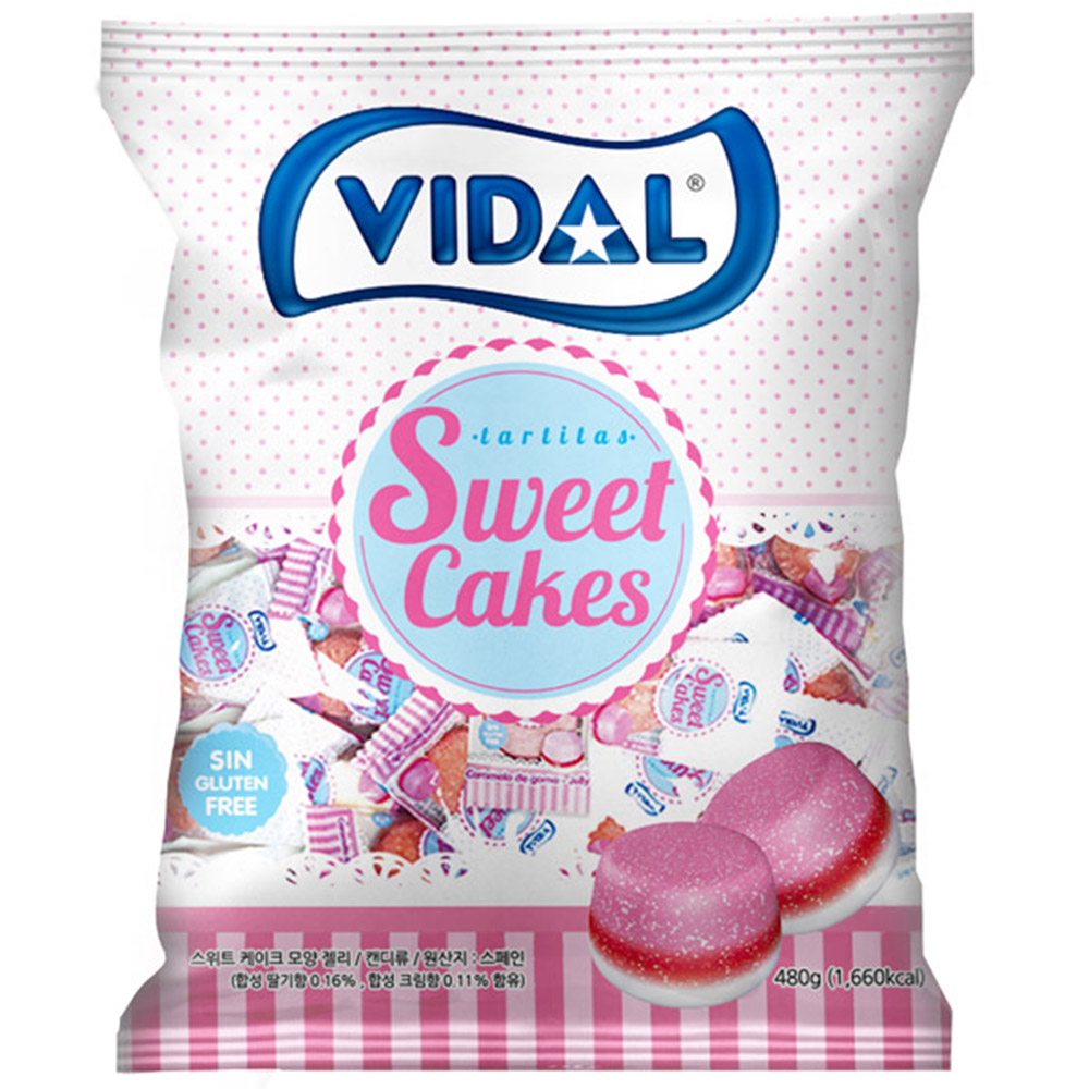 비달 스위트 케이크 모양 대용량 젤리 소프트 캔디, 480g, 2개, 현재가 17,900원