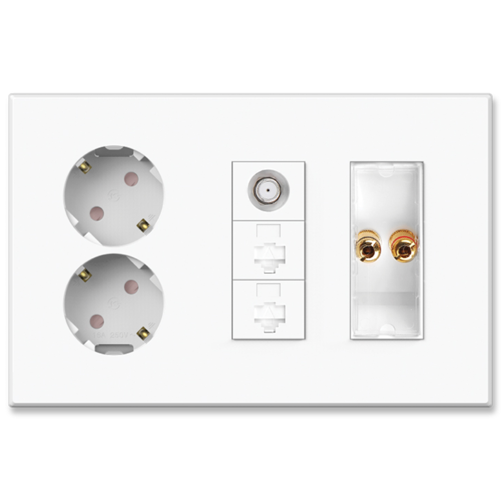 틸인스 Ti1 통합수구 콘센트 2구+CATV 1방/2방+RJ45(8P) 2구+오디오잭 1구 국산 인터넷랜선 배선기기 복합콘센트 3개용, CATV 2방 26,100원