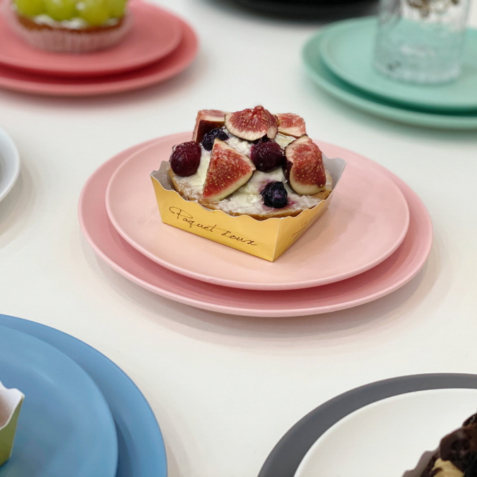 홈카페 푸딩 디저트 접시 카페 플레이트 S, 민트, 1개 6,000원