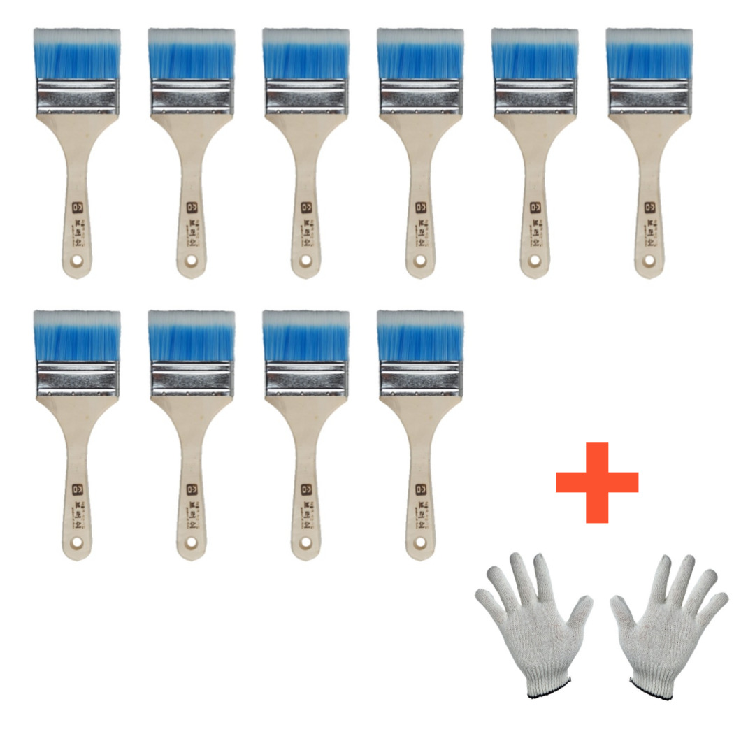 페인트붓 겸용 아크릴 평솔 막붓 10개 묶음 2인치 3인치 규격 선택 13,880원