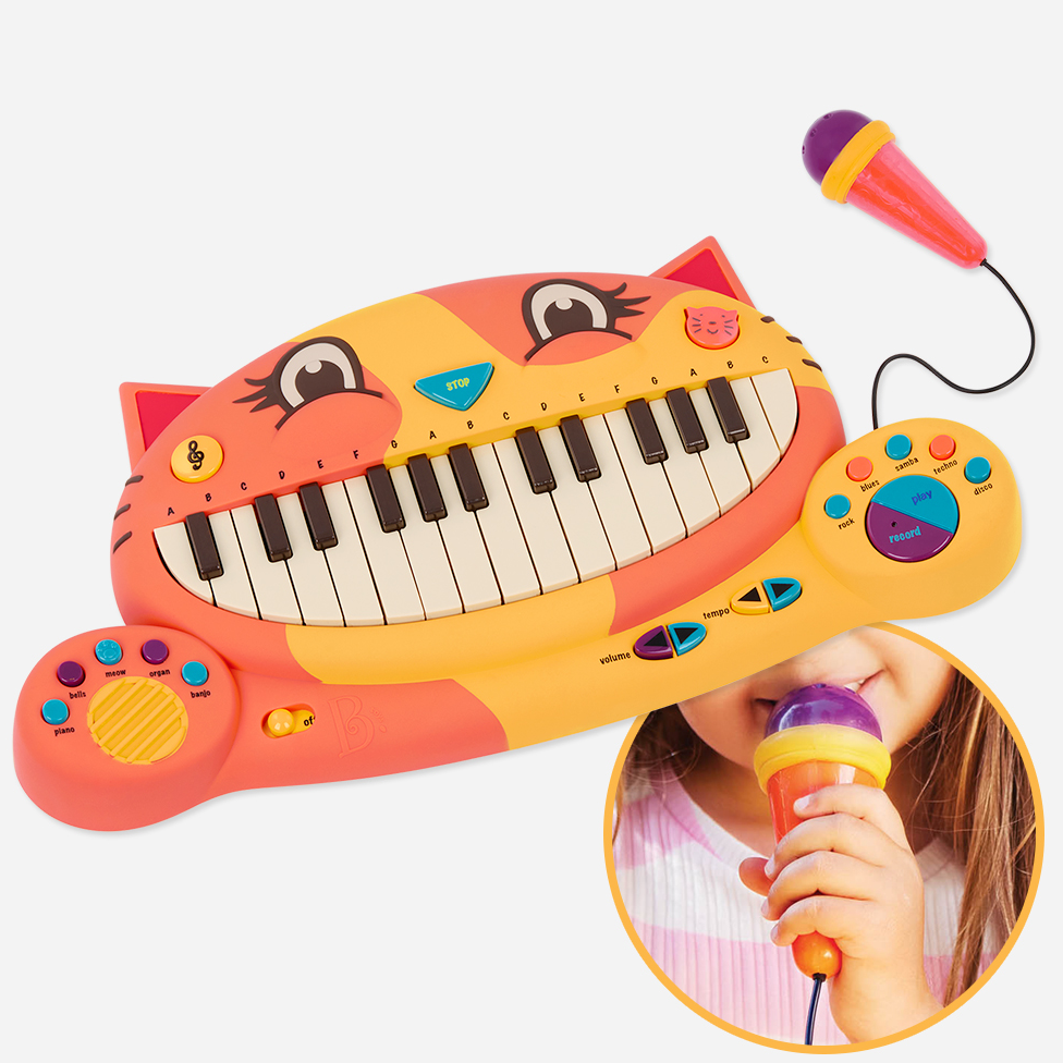브랜드B 스마일 고양이 멜로디 피아노 B. Toys Cat Piano Meowsic, 혼합색상, 1개 59,800원