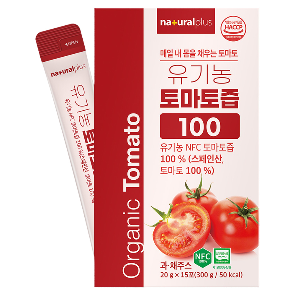 내츄럴플러스 유기농 토마토즙 100, 1개, 300g 9,750원