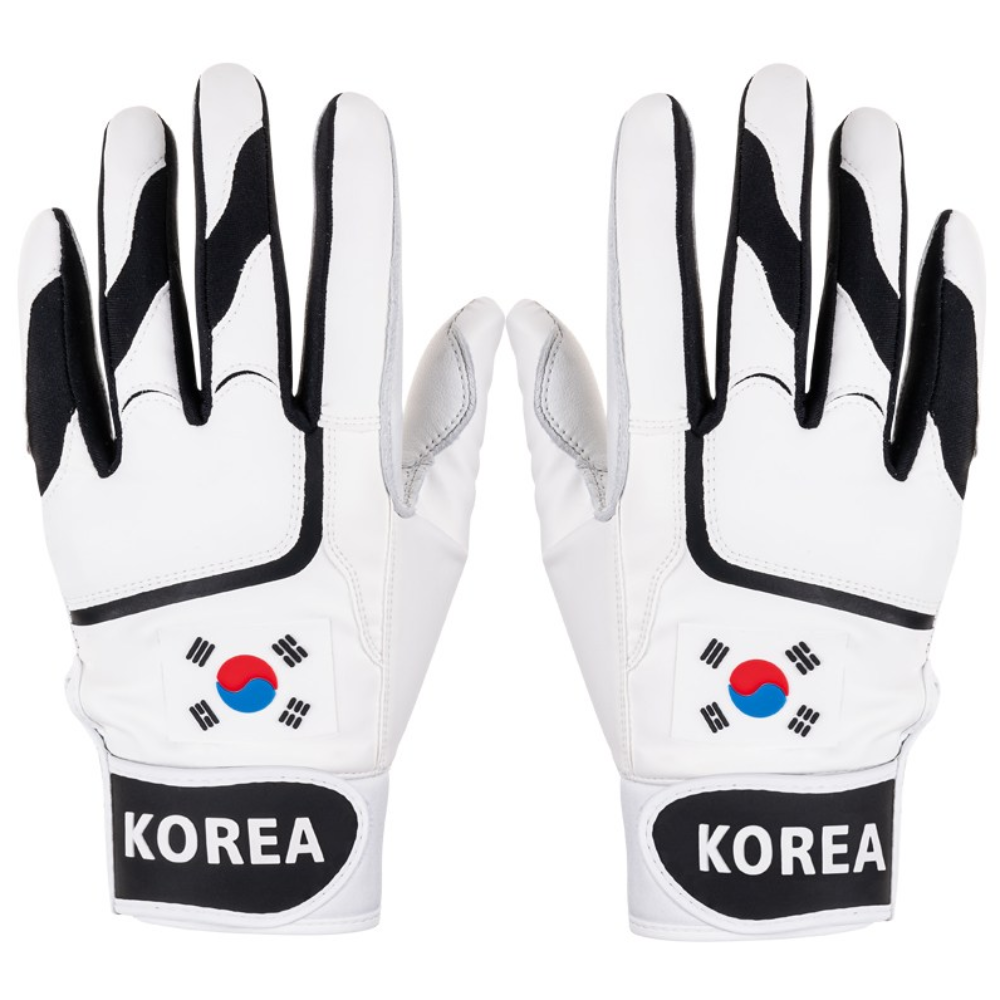 업셋 국가대표 태극기 양피 배팅장갑, 1세트, 코리아로고_블랙 25,000원