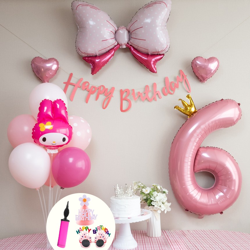 연지마켓 쿠로미 마이멜로디 키티 시나모롤 산리오 생일풍선 파티세트 13,500원