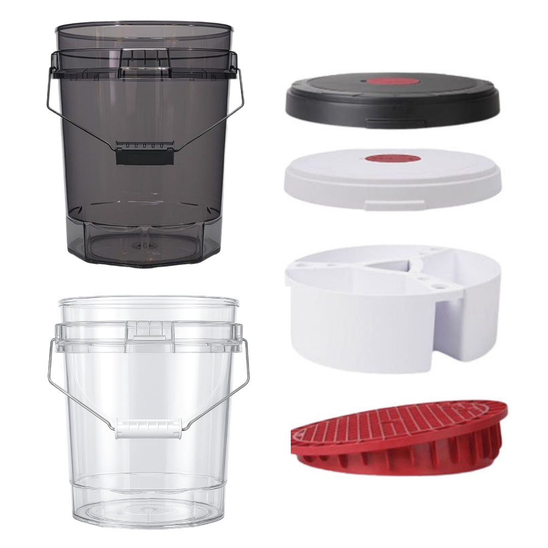 디테일링 크리스탈 클리어 무지 세차버킷 4종세트 투명버킷 로고없음,커스텀강추,셀프튜닝 94,000원