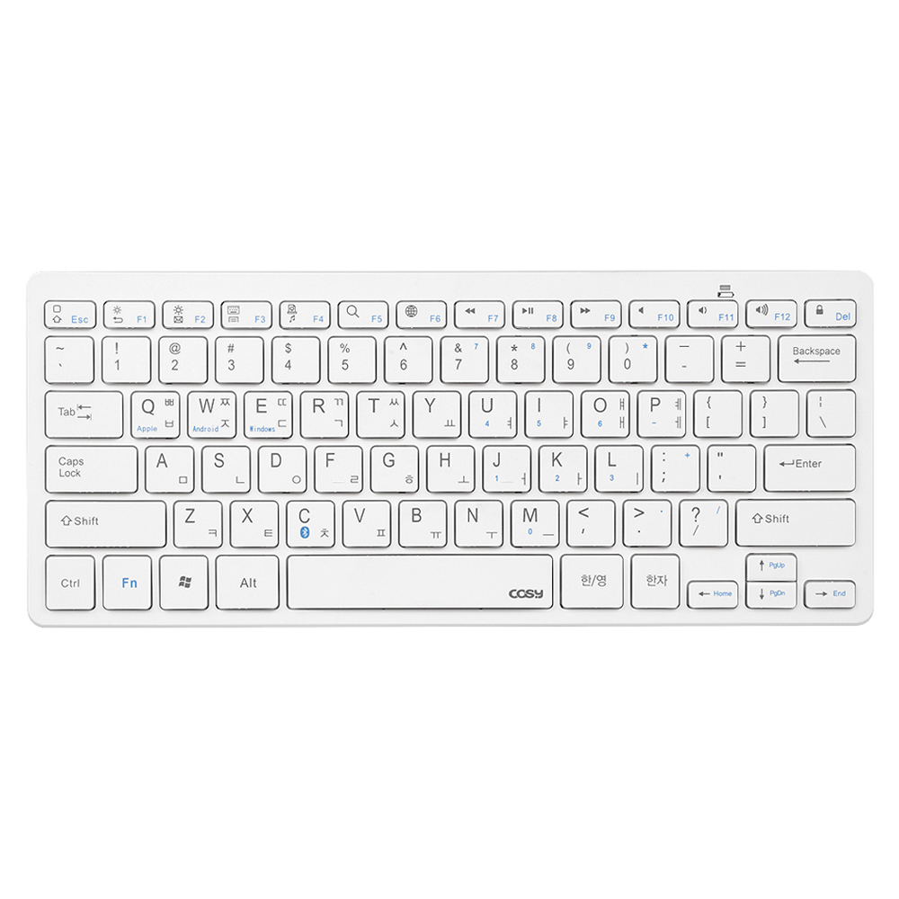 코시 태블릿PC 휴대폰 무선 블루투스 텐키리스 키보드, 화이트, KB4072BT 17,900원