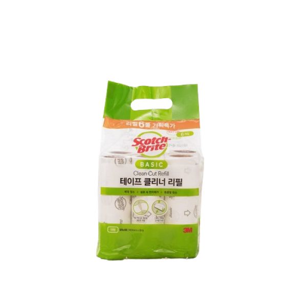 (정품) 3M 스카치브라이트 돌돌이 베이직 테이프 클리너 대형 리필 6입 롤크리너 20,350원
