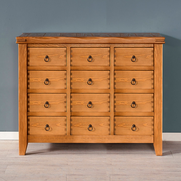 [마루엔개비] 우리목 4단 12서랍장 원목가구 1,335,000원