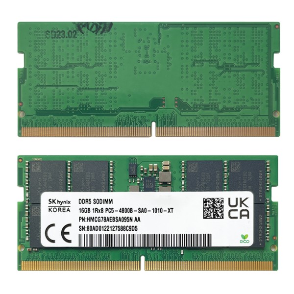 SK 하이닉스 DDR5 SODIMM 램 노트북용 8GB/16GB/32GB PC5 1RX8/1RX16/2RX8 4800MHz/5600MHz 38400/44800 업 570,000원