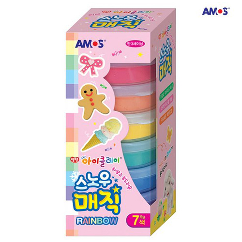 콩꼬물마켓 아이클레이 스노우매직 레인보우 세트 탱탱 컬러 클레이 만들기 놀이 장난감 점토 8,900원