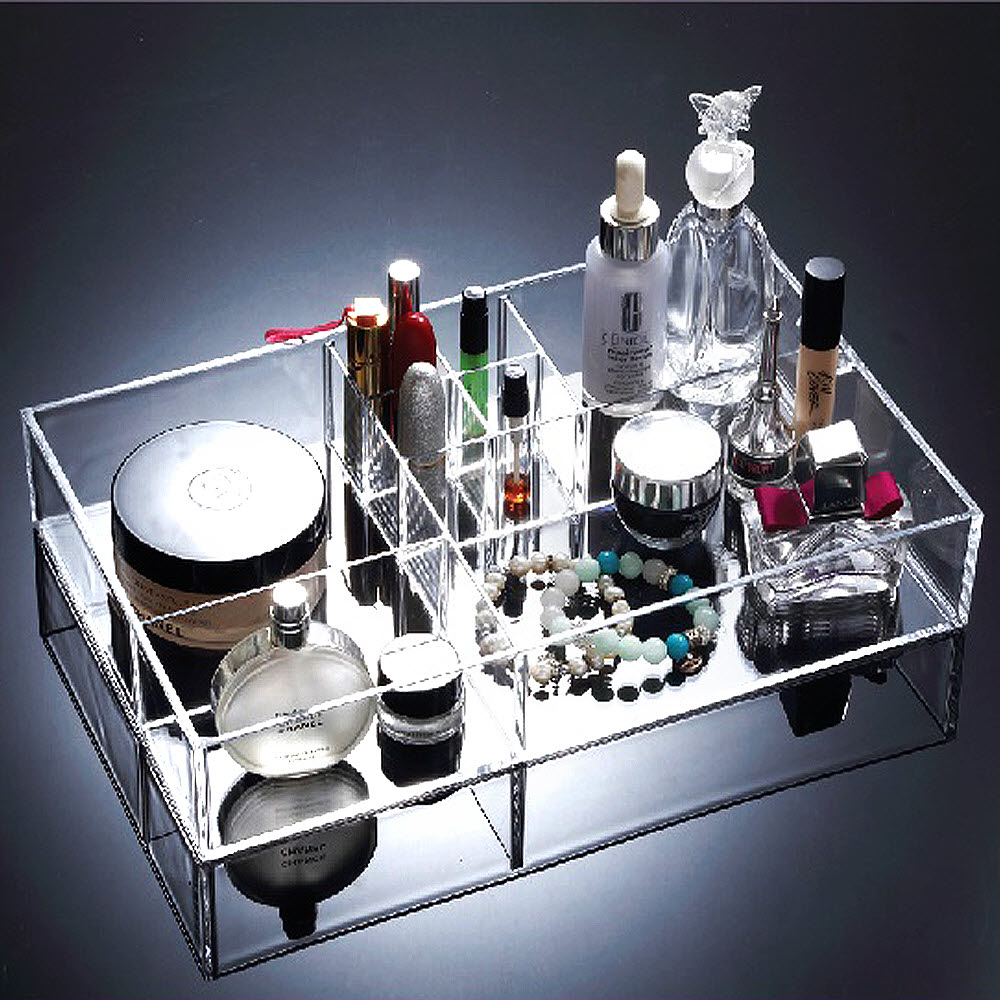 토탈하우스 미로라인 투명 화장품 정리대 ST-811 메이크업 정리함 8,900원