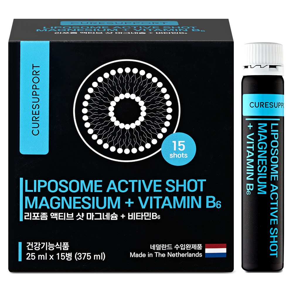 리포좀 액티브 샷 액상 마그네슘 비타민B6 네덜란드산 마시는 마그네슘, 1박스, 15회분 18,900원