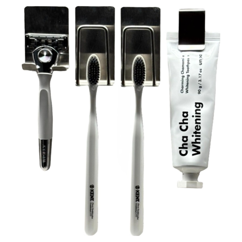 홈나나 2세대 올 스텐 칫솔걸이 2인 세트, 1개, 스테인레스 7,800원