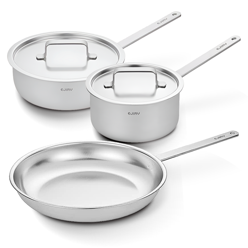 에지리 제노 무연마제 통5중 인덕션 겸용 스텐 냄비 후라이팬 세트 244,400원