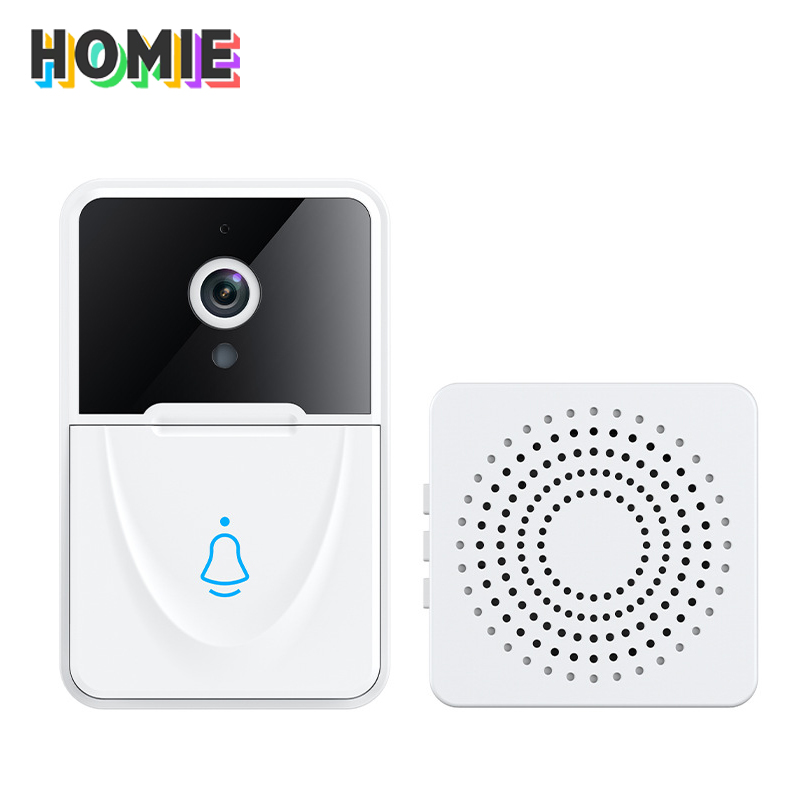 HOMIE 현관 무선 초인종 충전식 초인종 아파트 현관 인터폰 비디오폰, 화이트 26,800원
