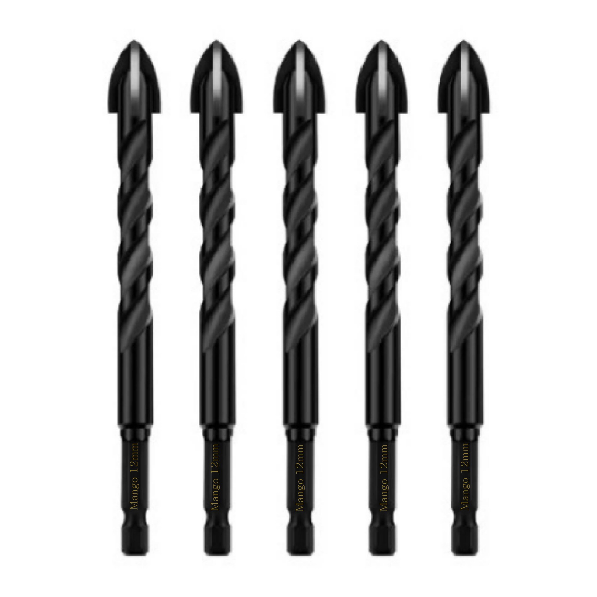 플로메리아 고강도 화살촉 만능 드릴비트 12MM 5개입 임팩드릴 호환 멀티타공 대리석 아트월 포세린 타일 콘크리트 유리 십자 욕실시공 칼블록작업 36,900원