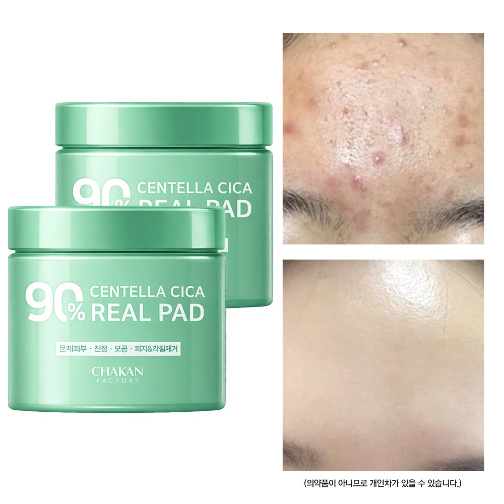 착한팩토리 트러블 모공 진정 각질 피지 센텔라시카 90% 리얼 토너패드, 70매입, 2개 33,500원