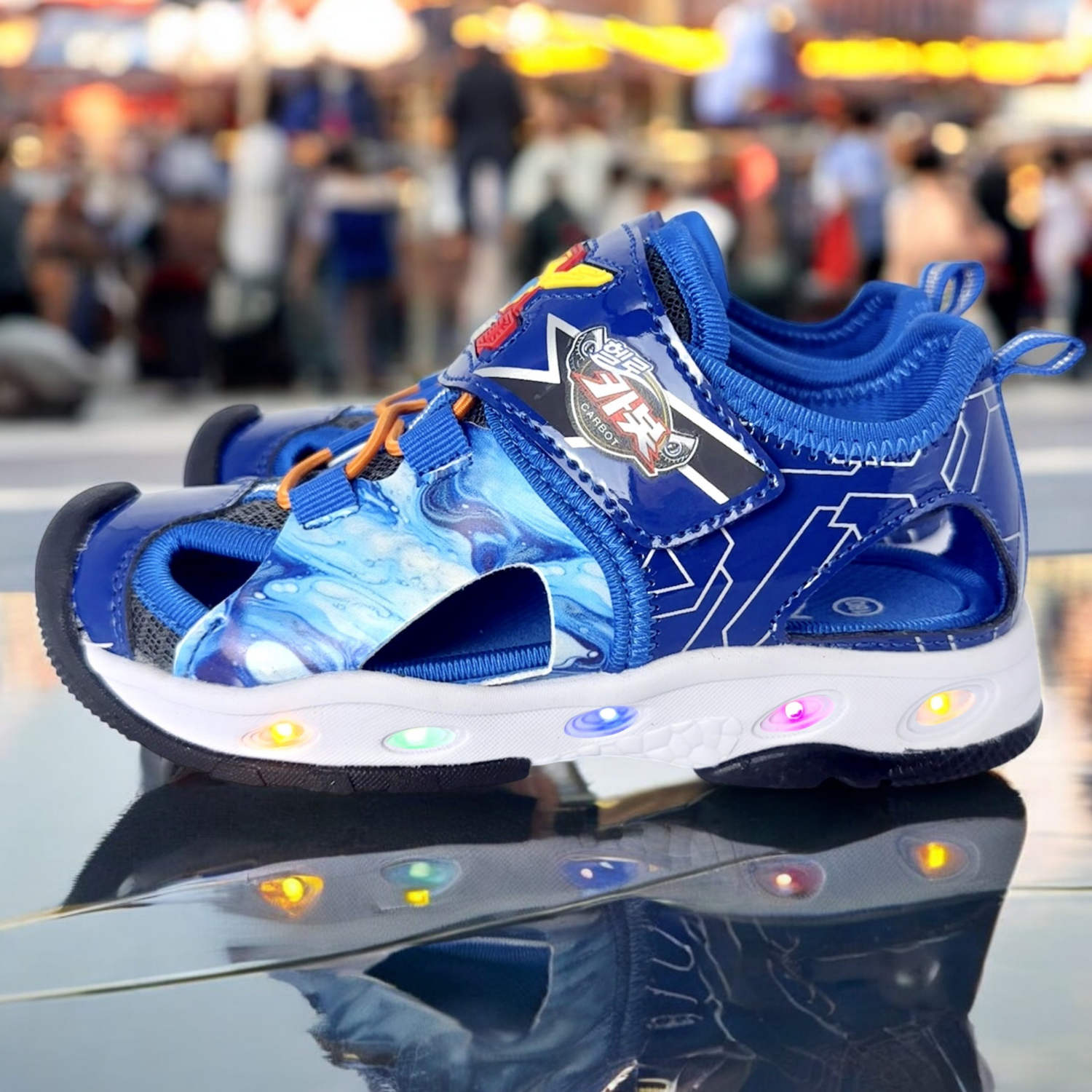 헬로카봇 스타 불빛발광 라이팅 샌들 운동화 신발 찍찍이 어린이 키즈 아이 네이비 43,900원