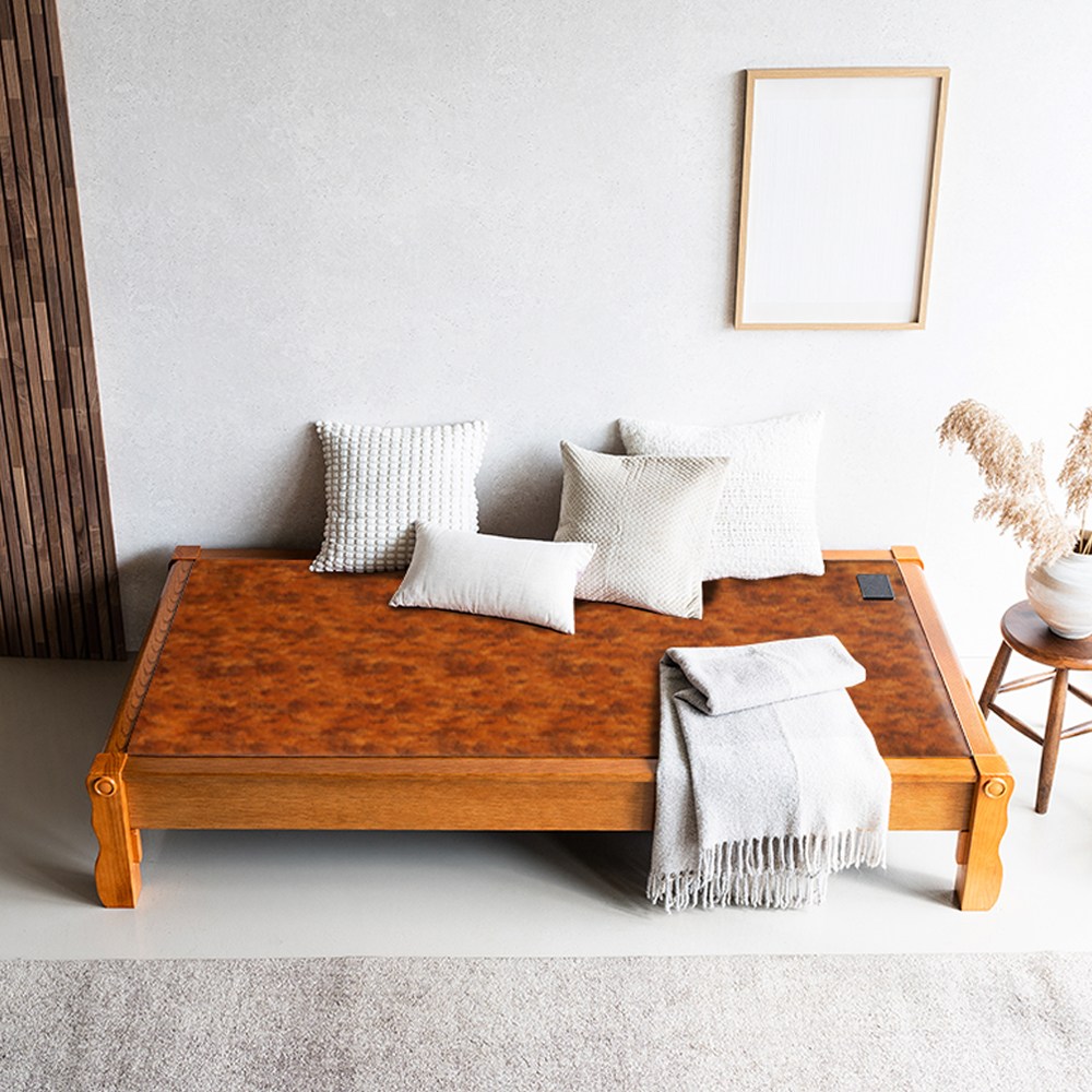 [효도선물 구매1등] 구들장 늘찬평상 황토숯볼 흙소파, 브라운 369,000원