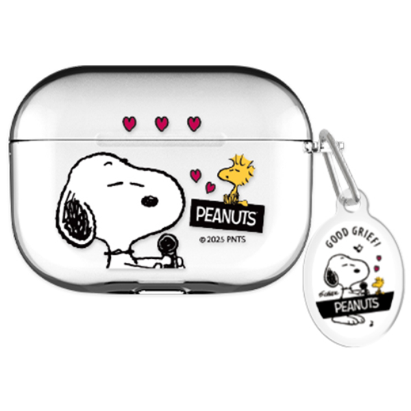 스누피 에어팟프로2/에어팟3/에어팟4 클리어 케이스 +아크릴키링 세트, 씽앤쏭_씽어쏭, AirPods(4세대), 1개 16,500원