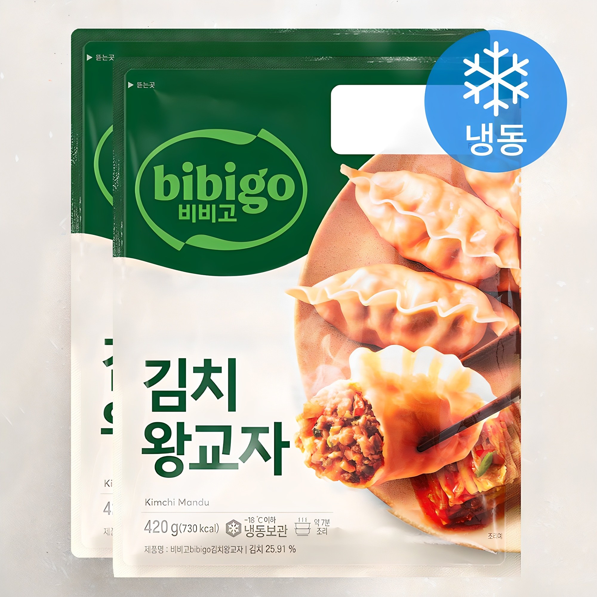 비비고 김치왕교자 (냉동), 420g, 2개입 9,380원