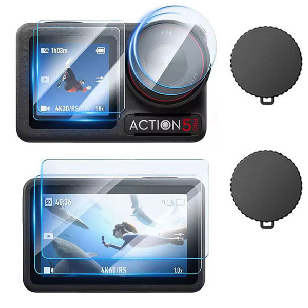 [특가] make speed 오즈모액션5프로 강화유리액정필름 3종*2매+렌즈커버2개, 1세트, 오즈모액션5프로 10,900원