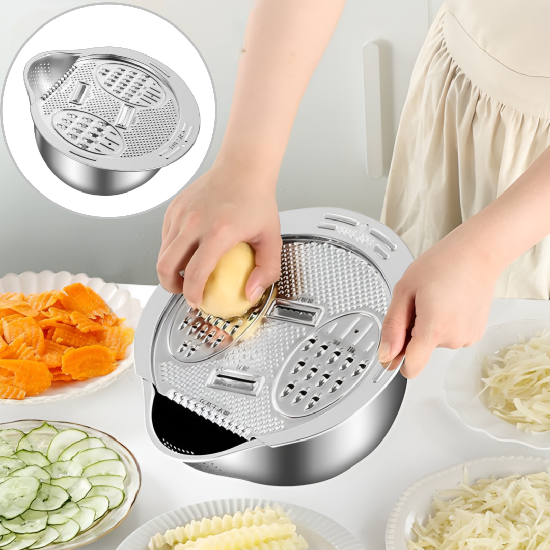 주방용 다기능 채소 슬라이서 쌀 세척 물빠짐 채반 대야, 1개, 실버 8,900원