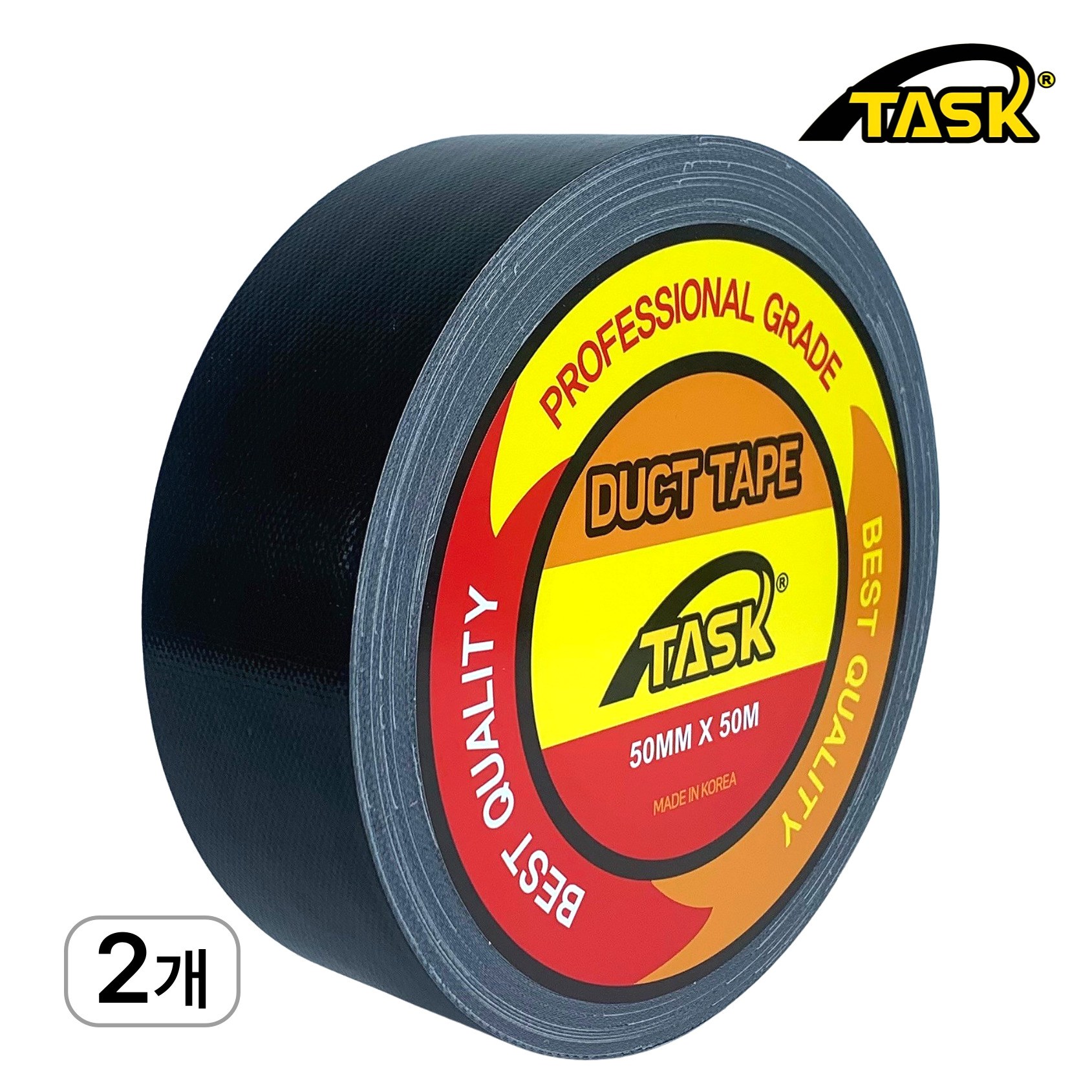 테스크 수출용(국내산) 덕트테이프 덕테이프 50MM X 50M 최고급형(전문가급) BLACK 22,800원