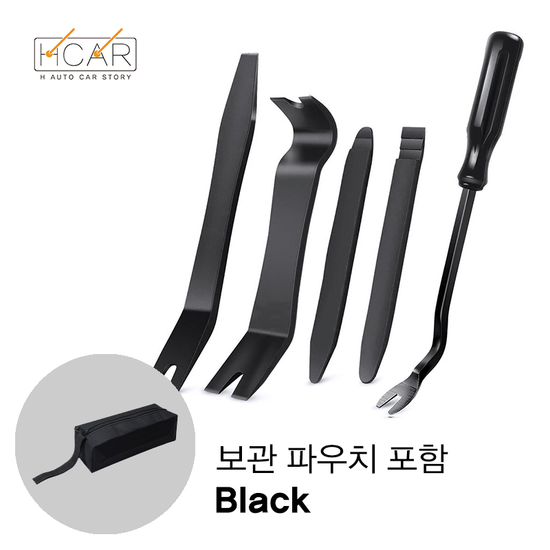 에이치 스토리 오색 자동차 내장재 분해 도구 - [보관 파우치 포함], 블랙, 1세트 9,500원