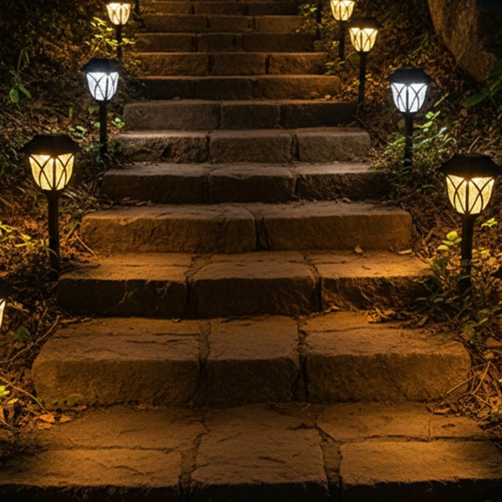 1+1 꾼스 말뚝 태양광 센서등 LED 잔디등 태양열 정원등 7,900원