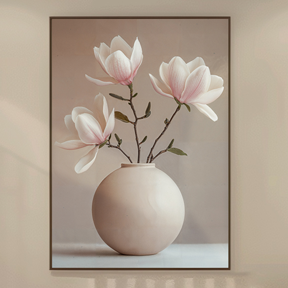 [인메이블] 복들어오는 목련 달항아리 6종 꽃 그림 힐링 풍수 인테리어 거실 개업 카페 선물 금전운 141,550원