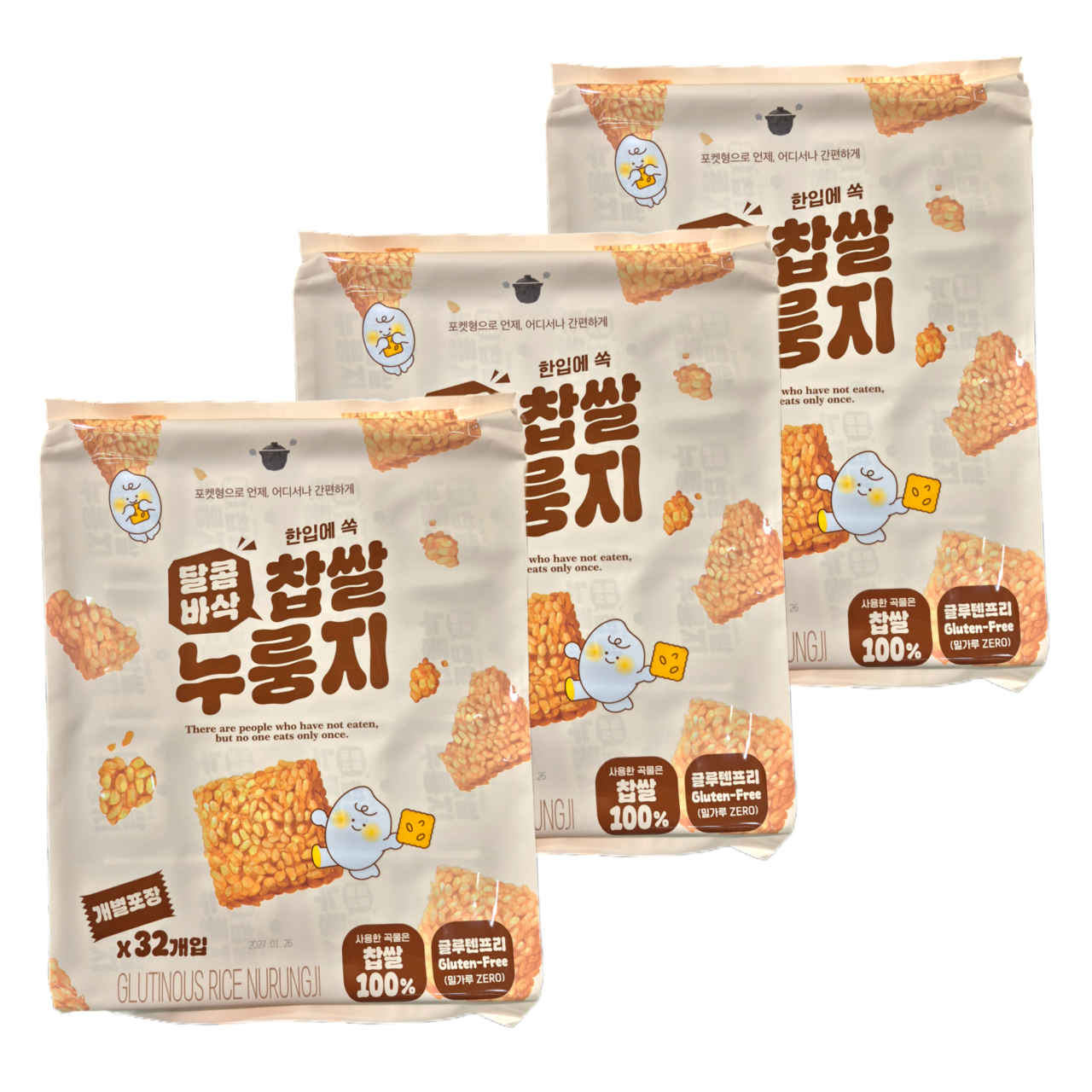 달콤바삭 찹쌀 누룽지, 920g, 3개 30,990원